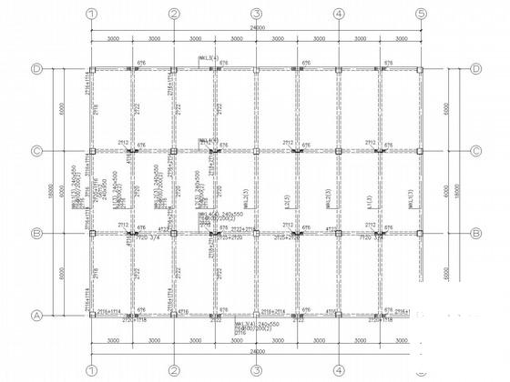 单层混凝土框排架厂房结构CAD施工图纸(建施) - 4