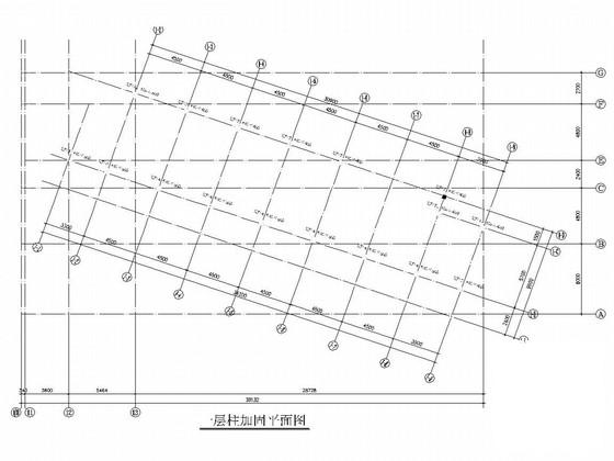 综合教学楼框架柱加固结构CAD施工图纸 - 1