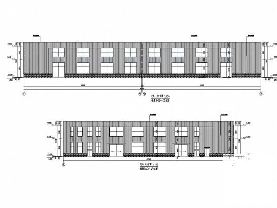 两层钢框架结构自行车厂房建筑结构CAD施工图纸(基础设计等级) - 1