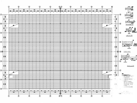 两层钢框架结构自行车厂房建筑结构CAD施工图纸(基础设计等级) - 4