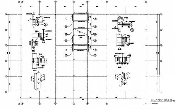 钢结构4S店结构CAD施工图纸（24米跨带计算模型） - 1
