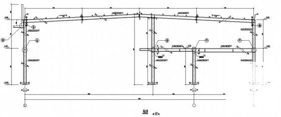 钢结构4S店结构CAD施工图纸（24米跨带计算模型） - 4