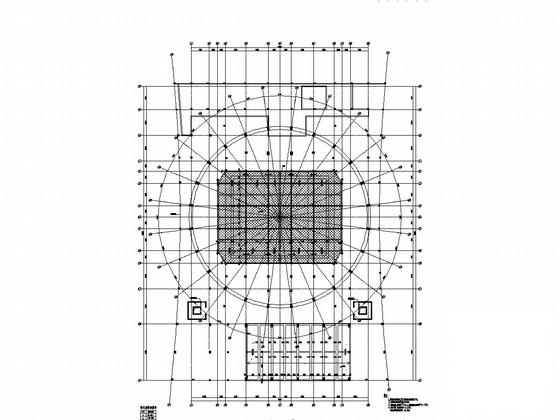 72米大跨度弦支穹顶结构体育馆结构CAD施工图纸 - 1