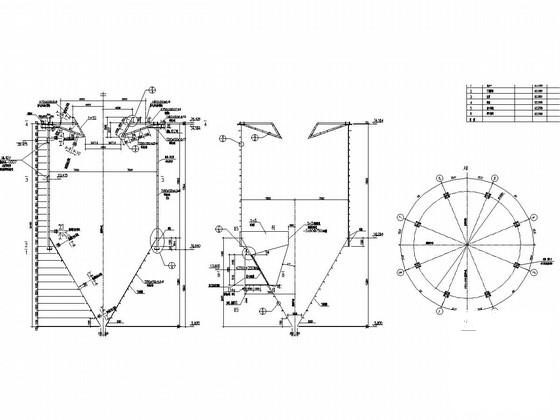 烧结机烟气脱硫塔本体钢结构CAD施工图纸 - 1