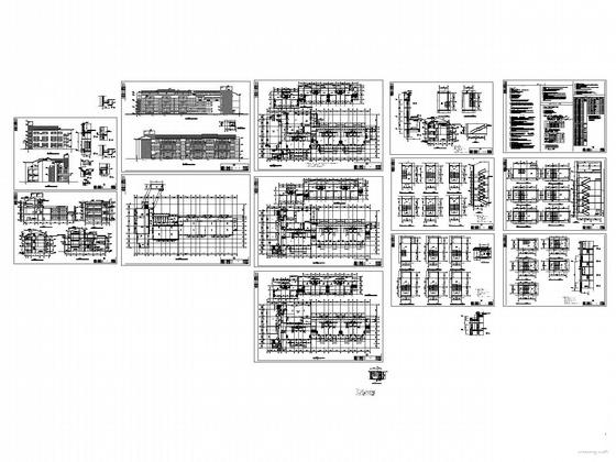 3层12班幼儿园建筑CAD施工图纸 - 4