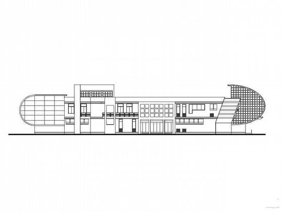 儿童公园2层青少年活动中心建筑施工CAD图纸 - 1