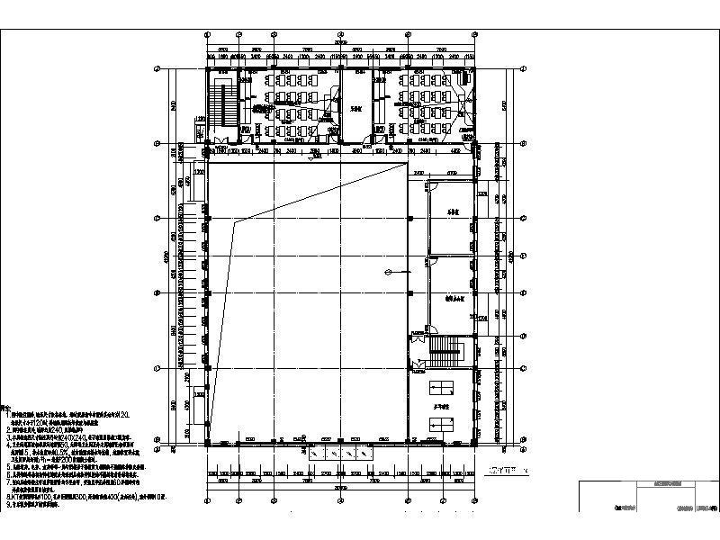 两层大学现代风格体艺馆CAD施工图纸精(多层建筑) - 4