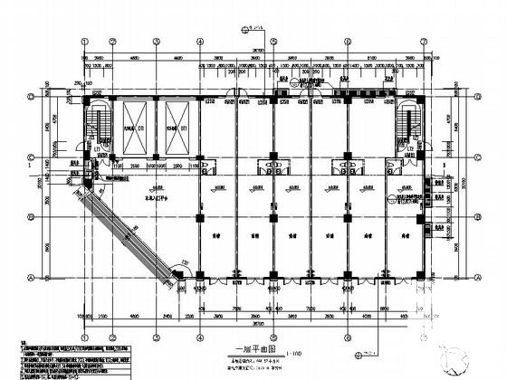 5层现代风格立体停车库建筑设计CAD施工图纸（知名建筑事务所）(混凝土框架) - 2