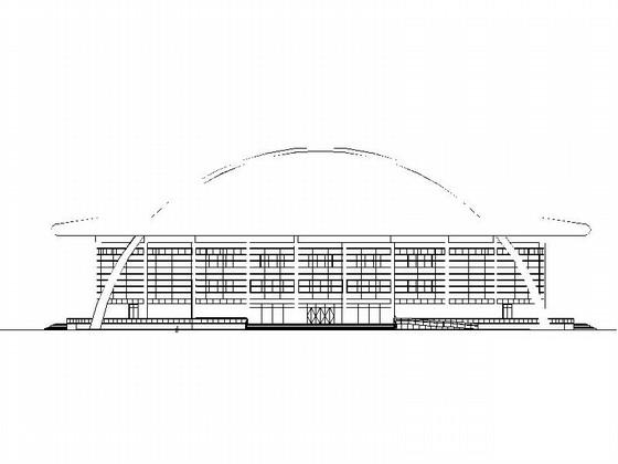 大型体育中心网球场建筑施工CAD图纸（国内顶尖设计院）(平面图) - 1