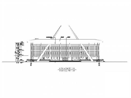 大型体育中心网球场建筑施工CAD图纸（国内顶尖设计院）(平面图) - 5