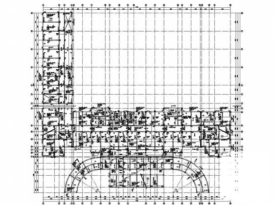 10层框剪结构办公楼结构CAD施工图纸（桩基础） - 1