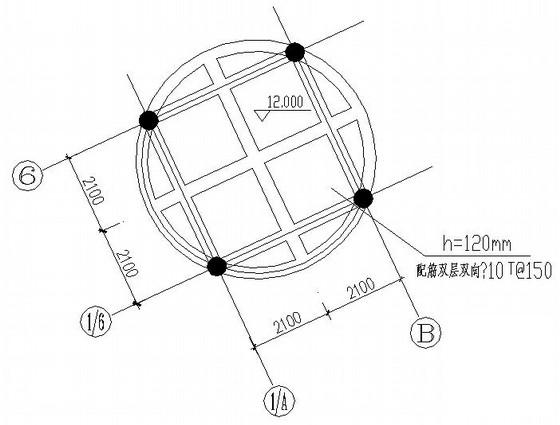 22层框架剪力墙结构住宅楼结构CAD施工图纸（桩基础） - 4