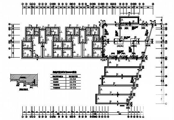 6层底框住宅楼结构CAD施工图纸（架空层）(平面布置图) - 1