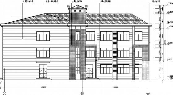 地上3层带阁楼框架教学楼结构CAD施工图纸 - 3