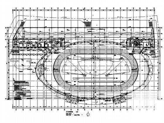 单层网架结构乙级室内田径馆建筑施工CAD图纸 - 3