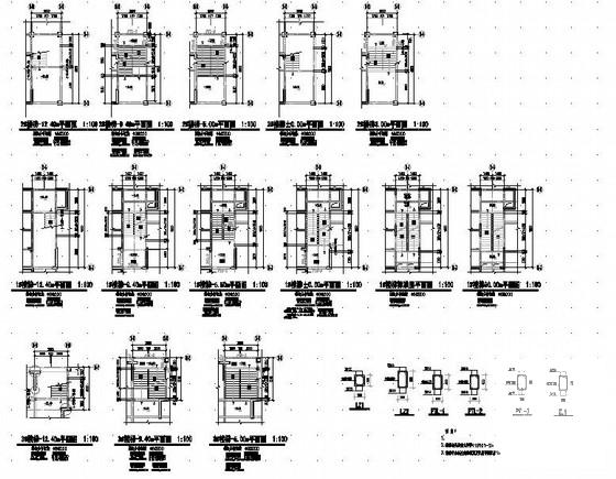 32层总高101m剪力墙住宅楼结构CAD施工图纸 - 3