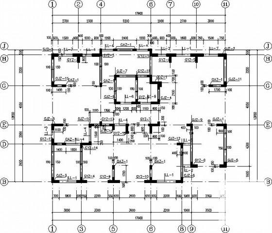 16层框架剪力墙商住楼结构CAD施工图纸（独立基础） - 1