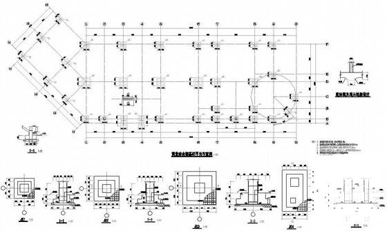 4层框架结构综合楼结构CAD施工图纸（坡屋顶） - 3