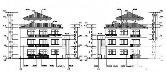 小区3层会所建筑CAD施工图纸(卫生间详图) - 2