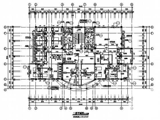 小区3层会所建筑CAD施工图纸(卫生间详图) - 3