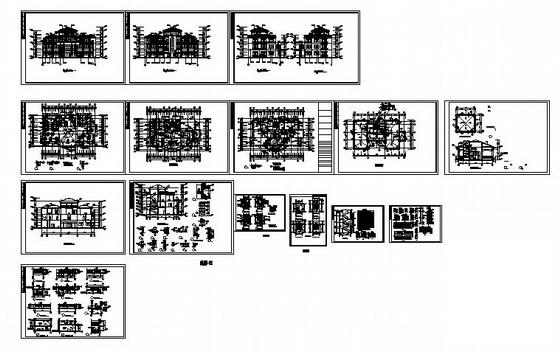 小区3层会所建筑CAD施工图纸(卫生间详图) - 4