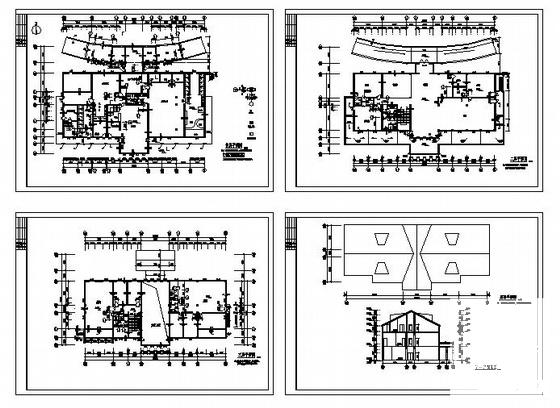 3层高尔夫球会会所建筑施工CAD图纸(卫生间详图) - 3