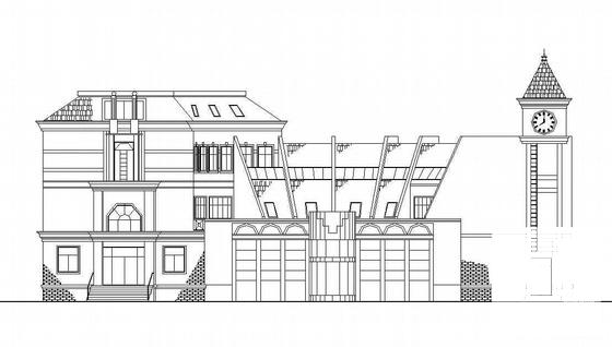 住宅楼小区3层会所建筑设计CAD施工图纸 - 1
