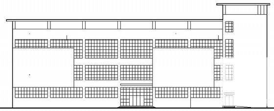 职业技术学校3层食堂建筑施工CAD图纸 - 1