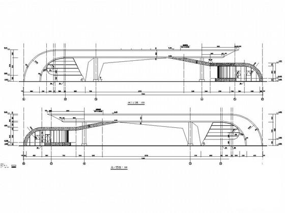 钢结构新能源汽车公司大门结构CAD施工图纸（建筑图纸） - 1