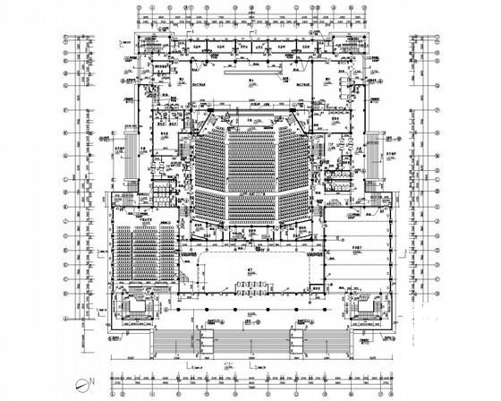 农业大学2层大礼堂建筑施工CAD图纸 - 3