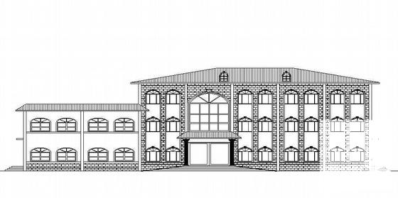 3层小型办公楼和食堂浴室建筑施工CAD图纸(抗震设防类别) - 1