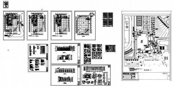 3层大食堂建筑施工CAD图纸(钢筋混凝土结构) - 3