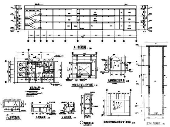3层大食堂建筑施工CAD图纸(钢筋混凝土结构) - 4