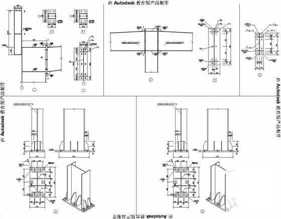 3层门式钢架厂房结构CAD施工图纸 - 4