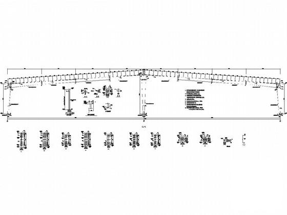 门式刚架结构建材公司成品库房结构CAD施工图纸(预应力混凝土管桩) - 4