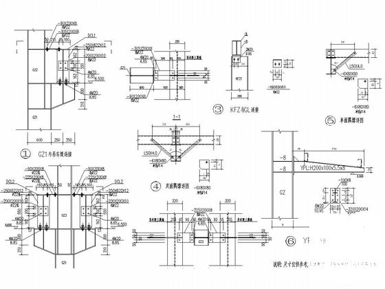 24米跨排架钢结构厂房结构CAD施工图纸（5吨行车） - 4