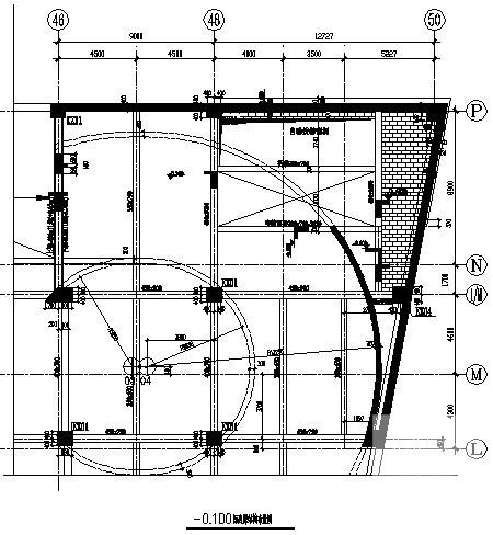 广场钢框架-中心支撑加建楼梯结构CAD施工图纸 - 1