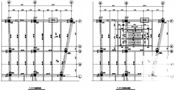 广场钢框架-中心支撑加建楼梯结构CAD施工图纸 - 2