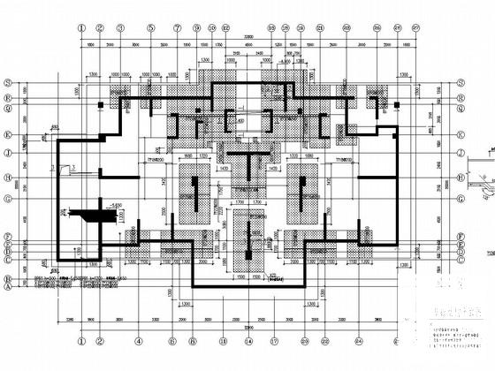 28层抗震7度剪力墙结构住宅楼结构CAD施工图纸（地下两层）(梁平法配筋图) - 1