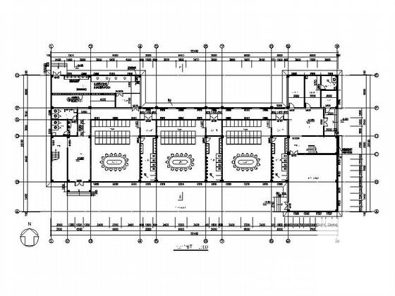 3层框架结构一字型布局幼儿园建筑施工CAD图纸 - 3