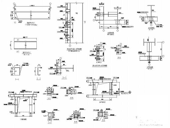 带悬挑造型全钢结构设备厂房建筑结构CAD施工图纸（独立基础） - 5