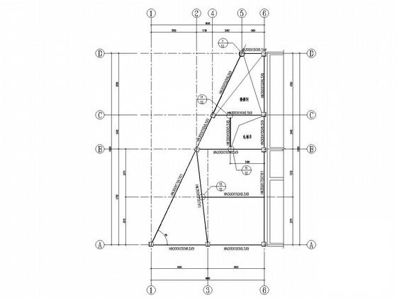 地上5层钢结构办公楼结构CAD施工图纸 - 3