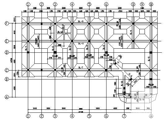 4层钢混结构办公楼结构CAD施工图纸（混合结构） - 1