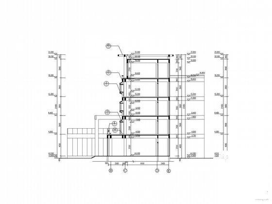 理工学院4层行政大楼建筑施工CAD图纸 - 2