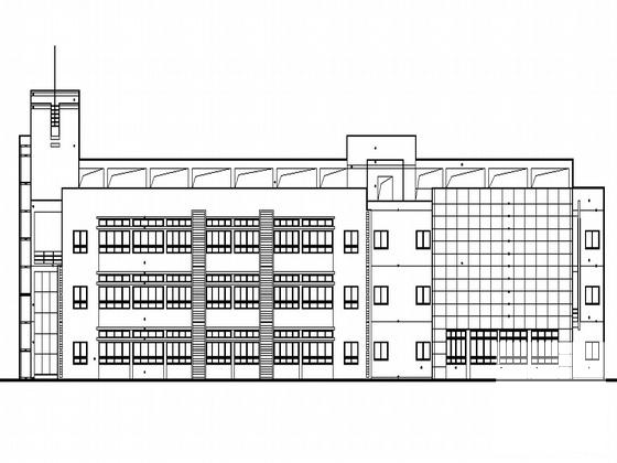 花园社区中心3层小学校建筑施工CAD图纸 - 1