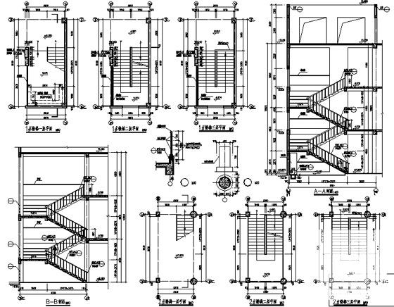 花园社区中心3层小学校建筑施工CAD图纸 - 5