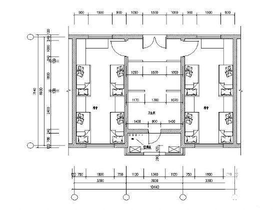 国内师范大学实验学校6层学生公寓楼建筑施工CAD图纸 - 4