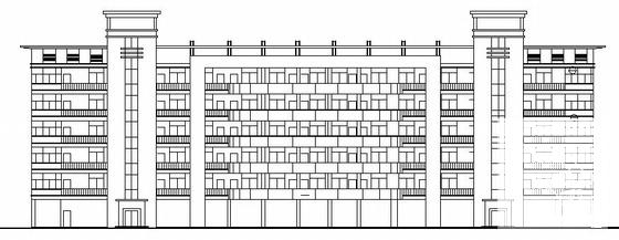 框架结构中学6层教学楼建筑施工CAD图纸 - 1