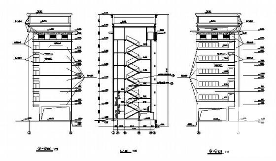 框架结构中学6层教学楼建筑施工CAD图纸 - 2