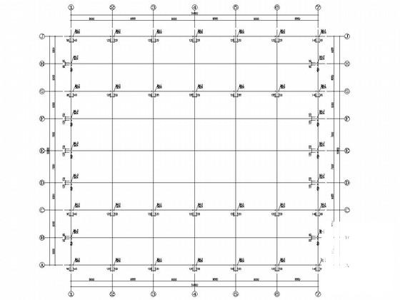 单层三跨门式刚架结构厂房与库房结构CAD施工图纸(平面布置图) - 2